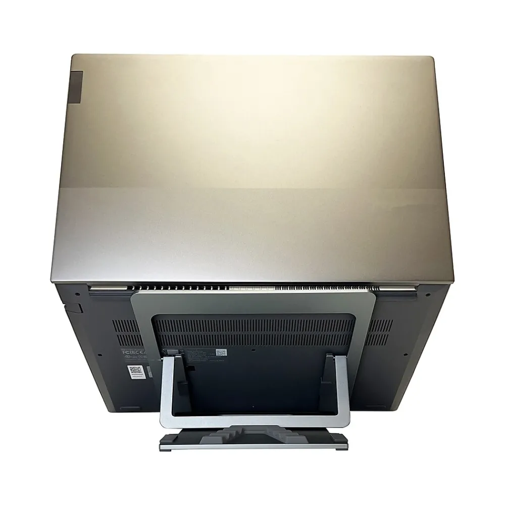 10" x 6" Aluminum Folding Laptop Stand for 15.6" Laptops, Silver (AMRNS01DG)<Amer