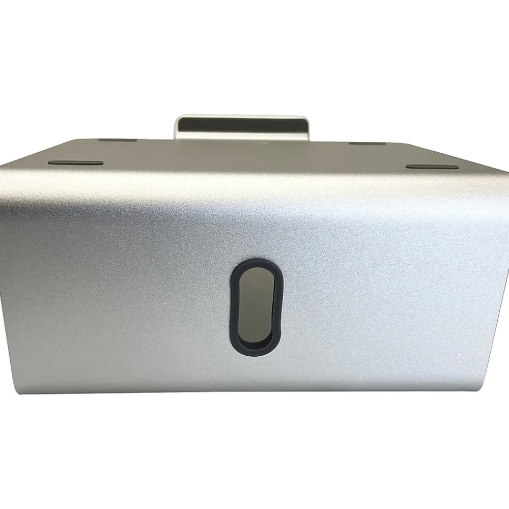 9" x 9" Aluminum Rotating Laptop Stand for 17" Laptops, Silver (AMRNS04)<Amer Online