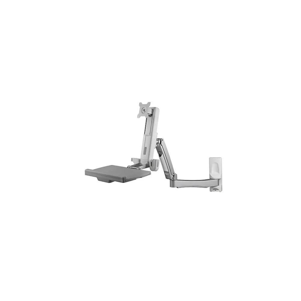 Amer Adjustable Monitor Mount, Up to 24", Gray (AMR1AWSL)