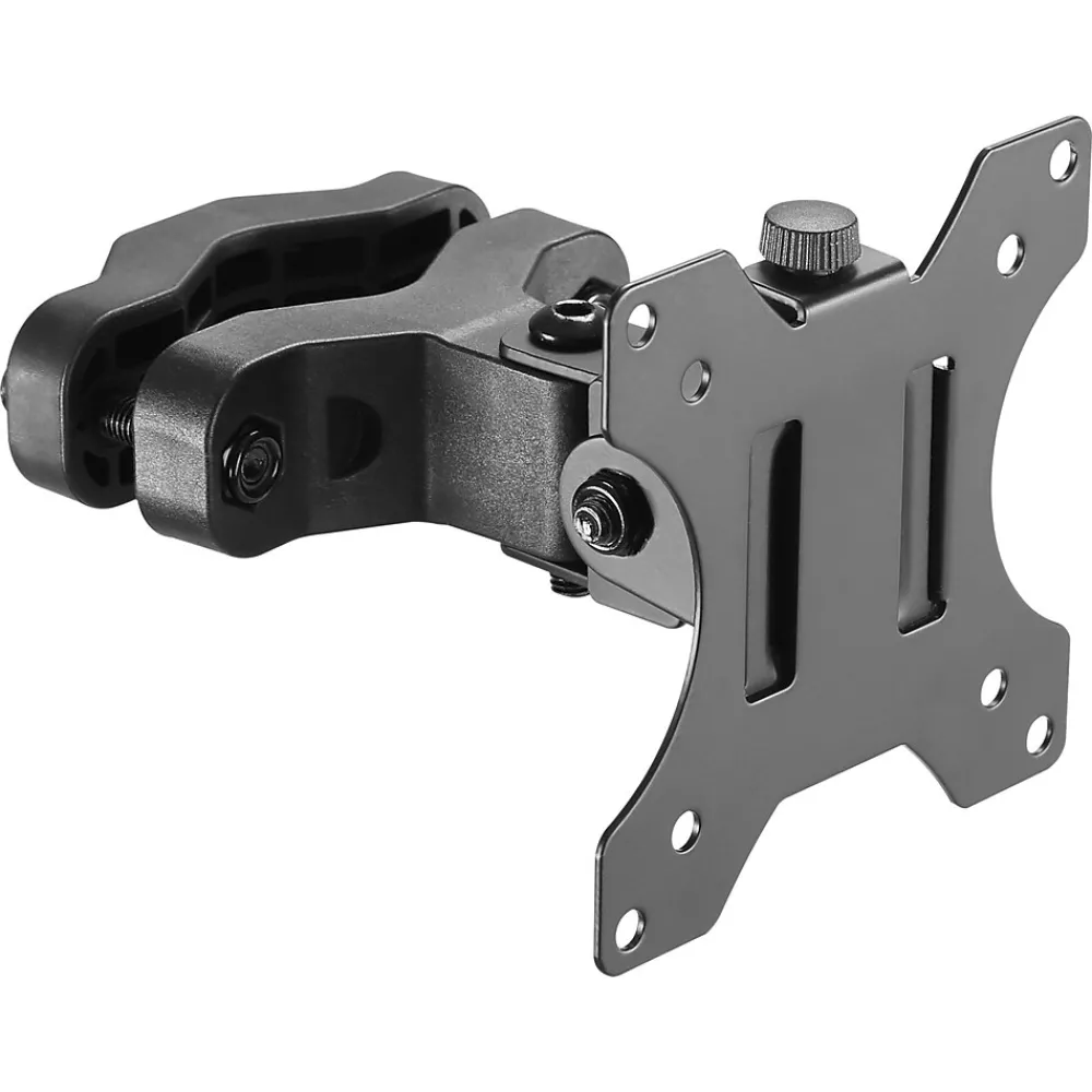 Online Amer Adjustable Pivot Pole Mount Monitor Arm, Up to 32" Monitor, Black (PM100)