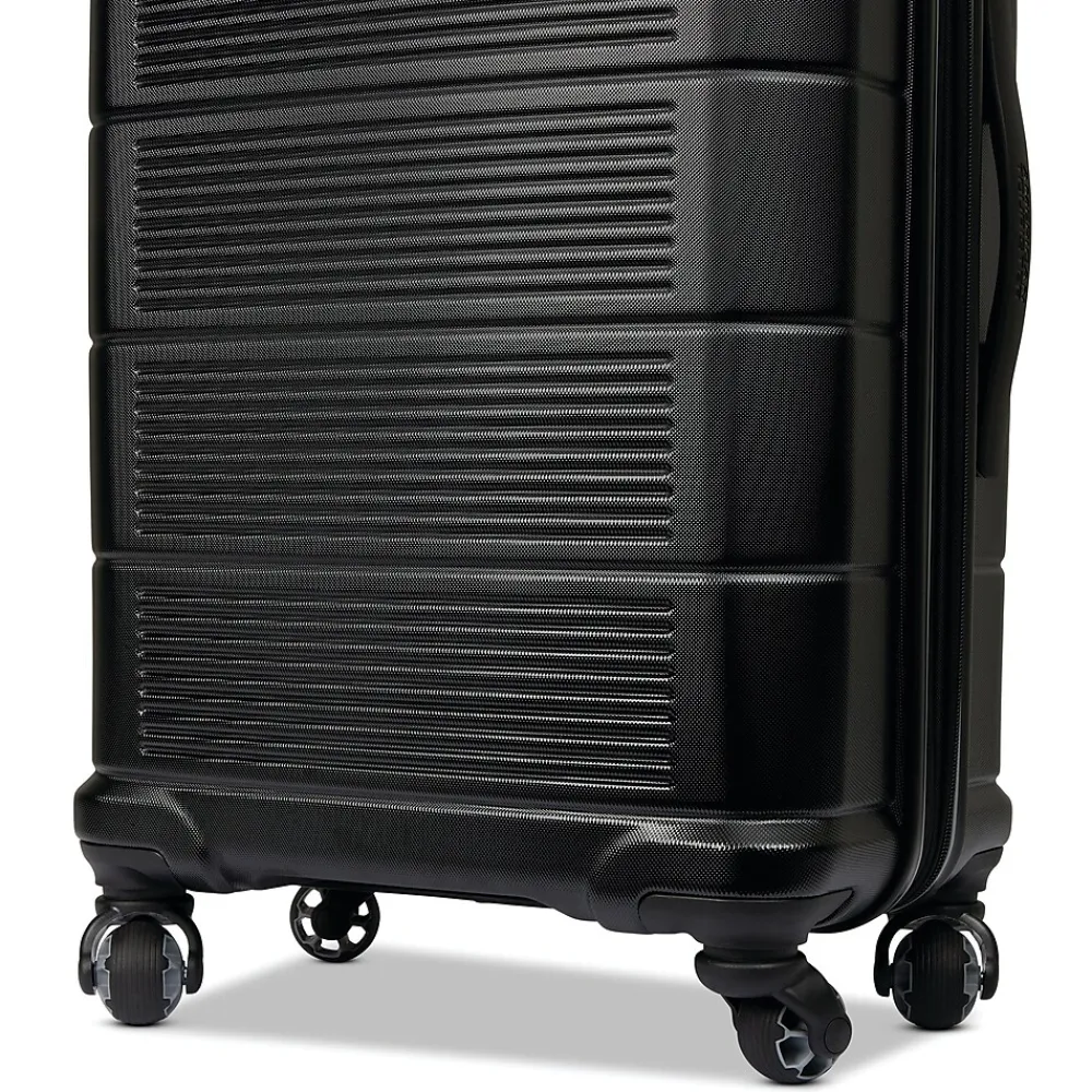 Stratum 2.0 22" Hardside Carry-On Suitcase, 4-Wheeled Spinner, Jet Black (142348-1465)<American Tourister Outlet