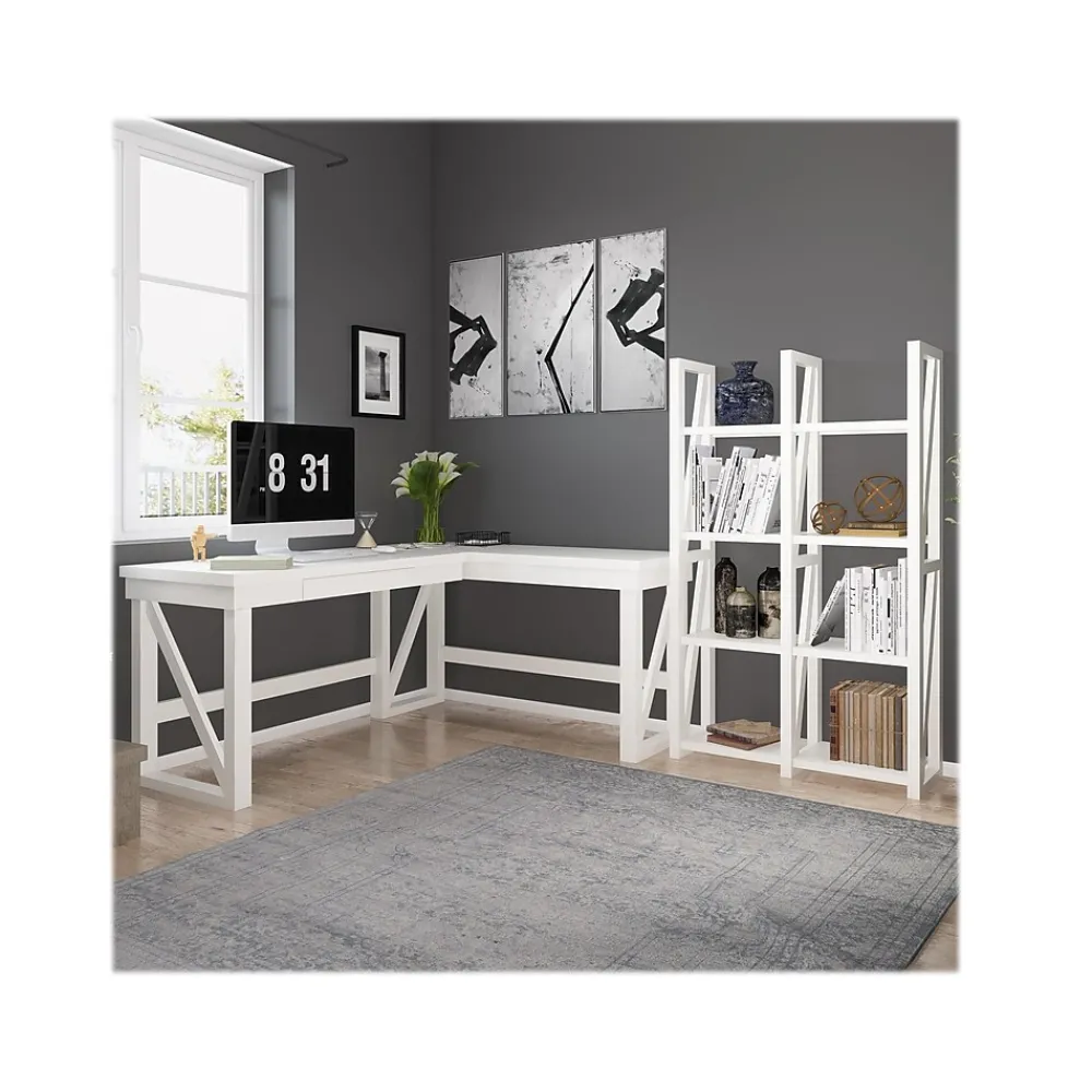 Bookcases*Ameriwood Crestwood 60"H 8-Shelf Bookcase, White (4465013COM)