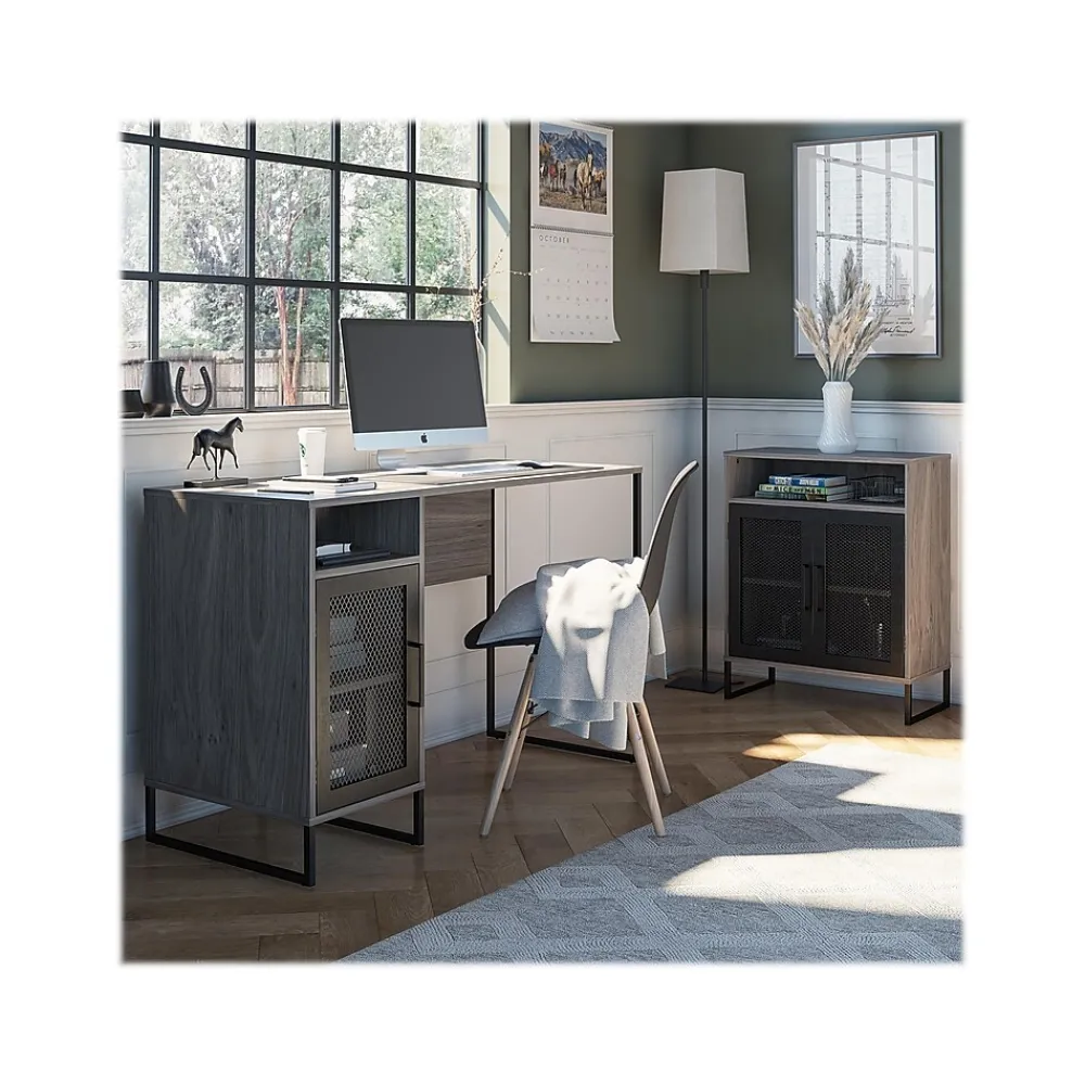 Storage Cabinets*Ameriwood Purdue 30" Storage Cabinet with 3 Shelves, Gray Oak (3558917COM)