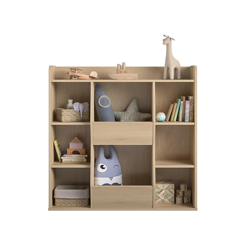 Bookcases*Ameriwood Tyler 40.8"H 9-Shelf Bookcase, Blonde Oak Particle Board (4865847COM)