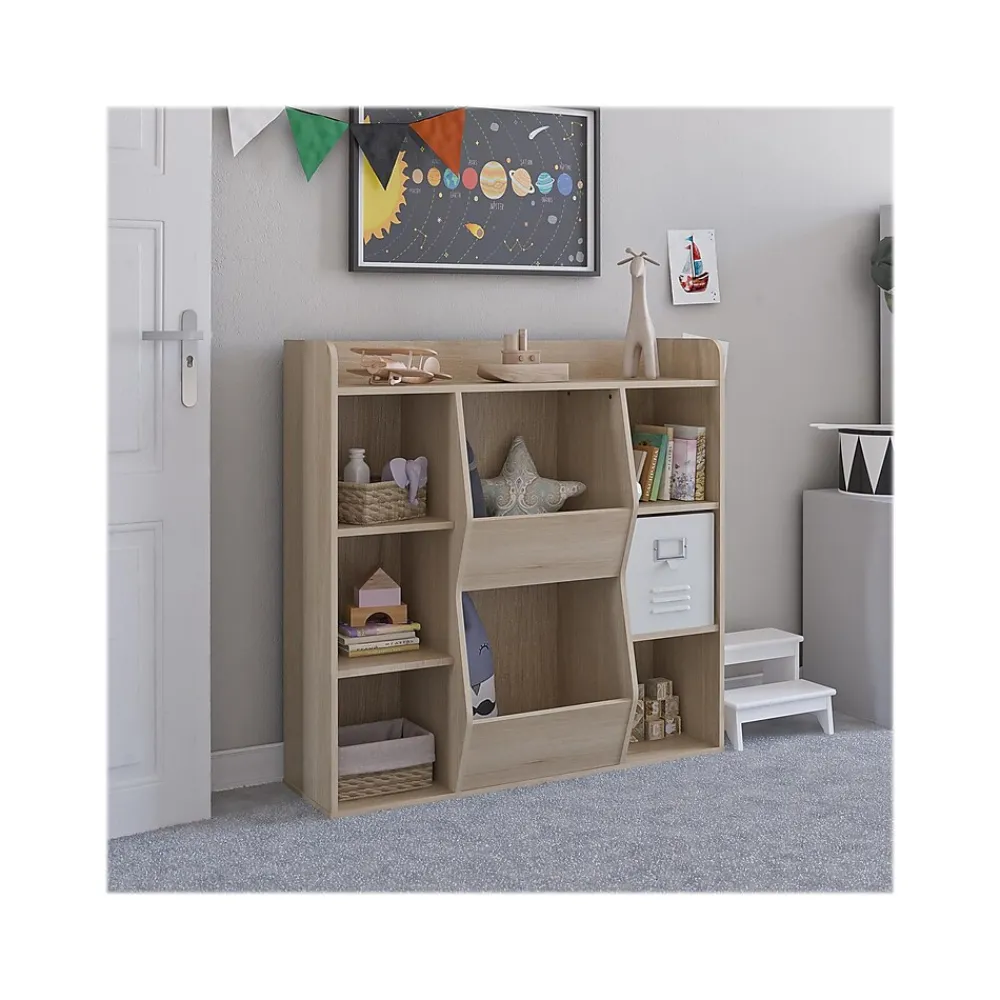 Bookcases*Ameriwood Tyler 40.8"H 9-Shelf Bookcase, Blonde Oak Particle Board (4865847COM)
