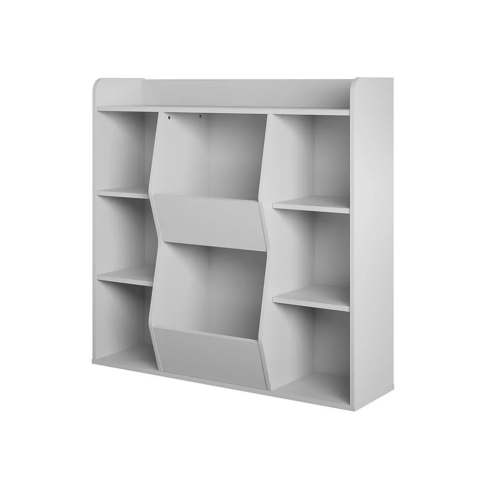 Bookcases*Ameriwood Tyler 40.8"H 9-Shelf Bookcase, Dove Gray Particle Board (4865412COM)