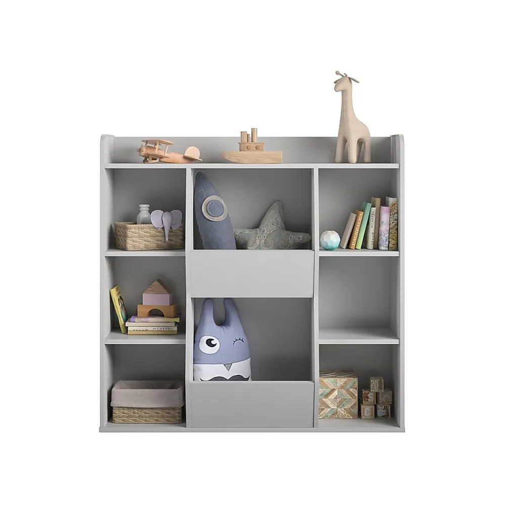Bookcases*Ameriwood Tyler 40.8"H 9-Shelf Bookcase, Dove Gray Particle Board (4865412COM)