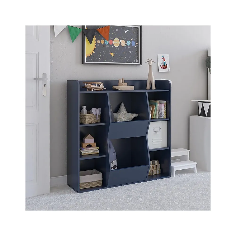 Bookcases*Ameriwood Tyler 40.8"H 9-Shelf Bookcase, Navy Particle Board (4865837COM)