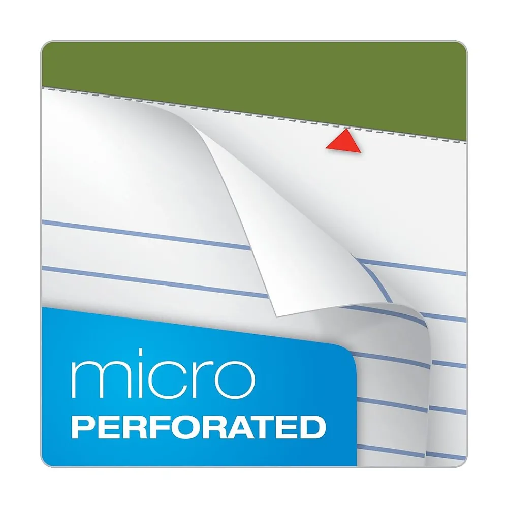 Notepads|Ampad Earthwise 100% Recycled Ruled Pad, 5x8", Jr. Legal Ruling, White, 50 Sheets/Pad, 12 Pads/Pack (20152)