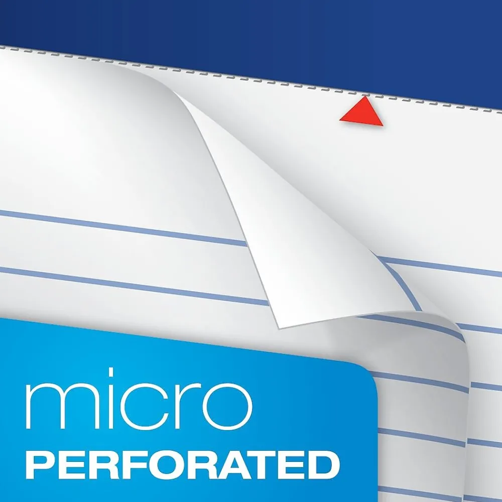 Notepads|Ampad Notepad, 8.5" x 11.75", Narrow Ruled, White, 50 Sheets/Pad, 12 Pads/Pack (20-322)