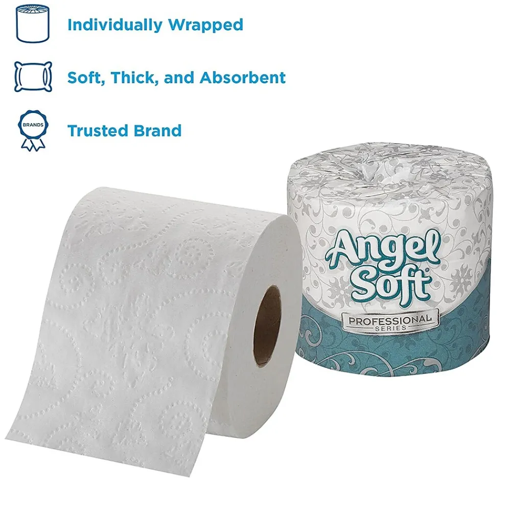 Professional Series Recycled Toilet Paper, 2-ply, White, 450 Sheets/Roll, 80 Rolls/Case (16880)<Angel Soft Sale