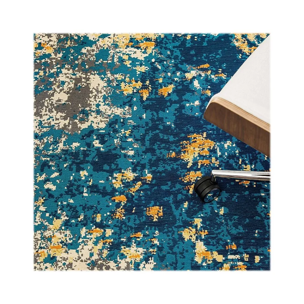 Chair Mats*Anji Mountain Rug'd Bilbao Carpet & Hard Floor Chair Mat, 36" x 48'', Multicolored (AMB9016)