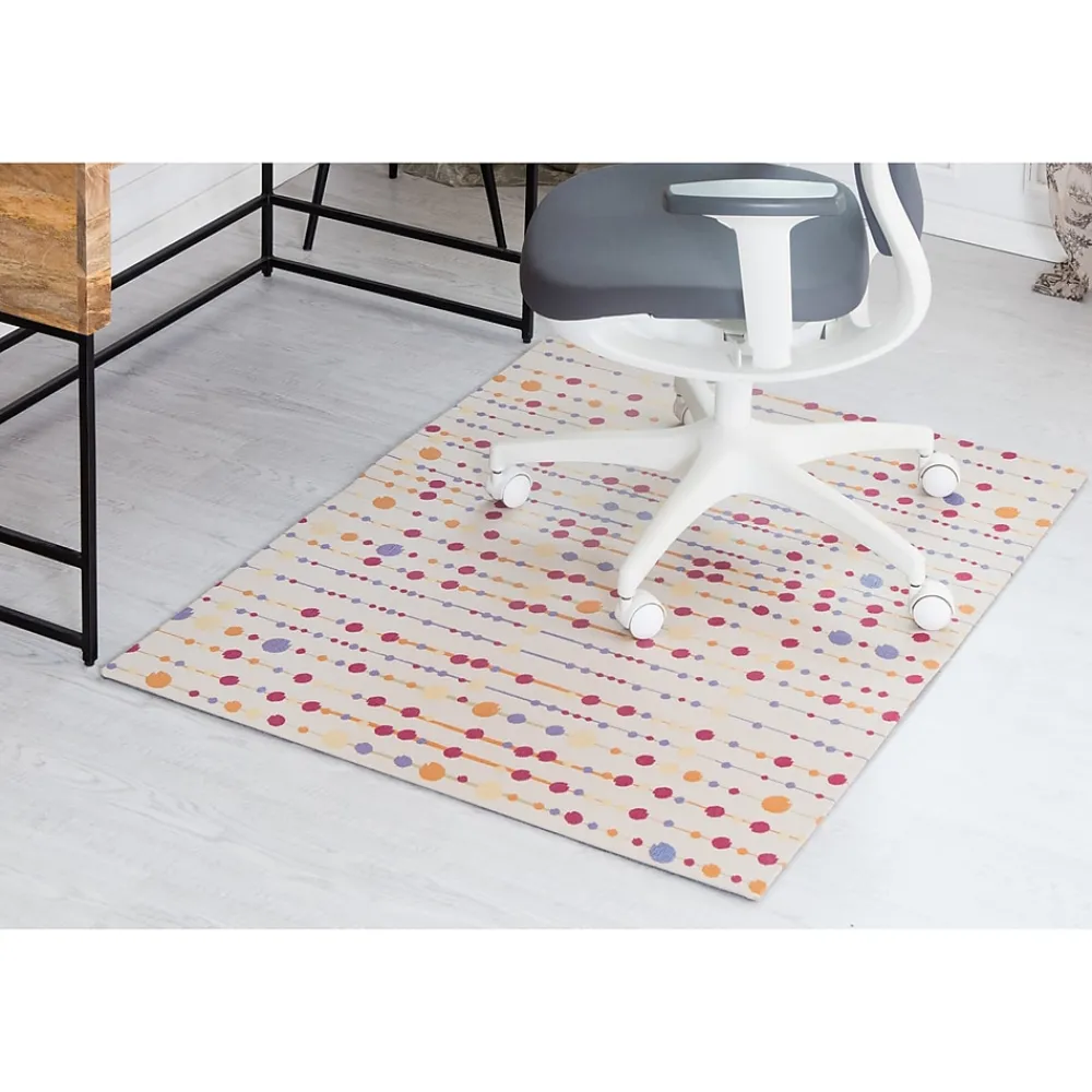 Chair Mats*Anji Mountain Rug'd Del Marcos Carpet & Hard Floor Chair Mat, 36" x 48", Multicolor Polyester (AMB9028)