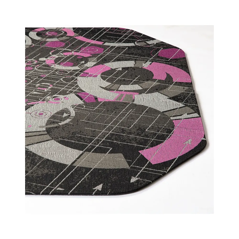 Chair Mats*Anji Mountain Rug'd Refracted Carpet & Hard Floor Gaming Chair Mat, 36" x 48", Gray/Purple (AMB9113)