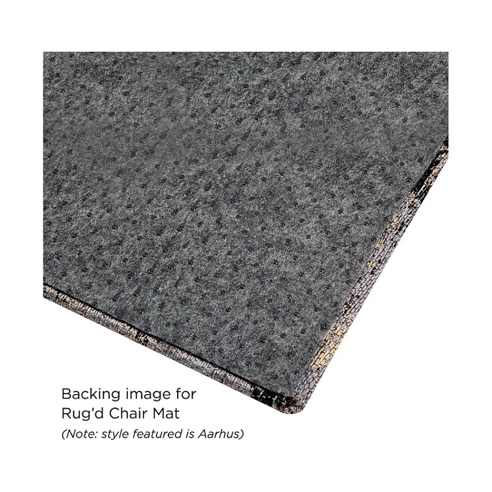 Chair Mats*Anji Mountain Rug'd Robin Carpet & Hard Floor Chair Mat, 36" x 48", Gray/Orange (AMB9018)