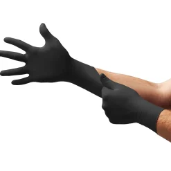 Black Dragon Black Powder-Free Latex Exam Gloves, Size Large, 100/Box (BD-1003)<Ansell Sale