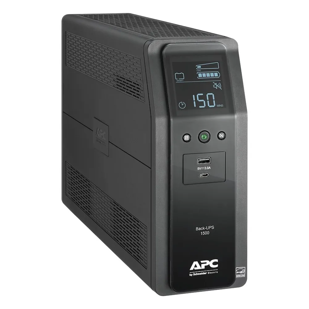 APC Back-UPS Pro BN 1500VA 10-Outlet UPS with 2 USB Charging Ports, Black (BN1500M2)
