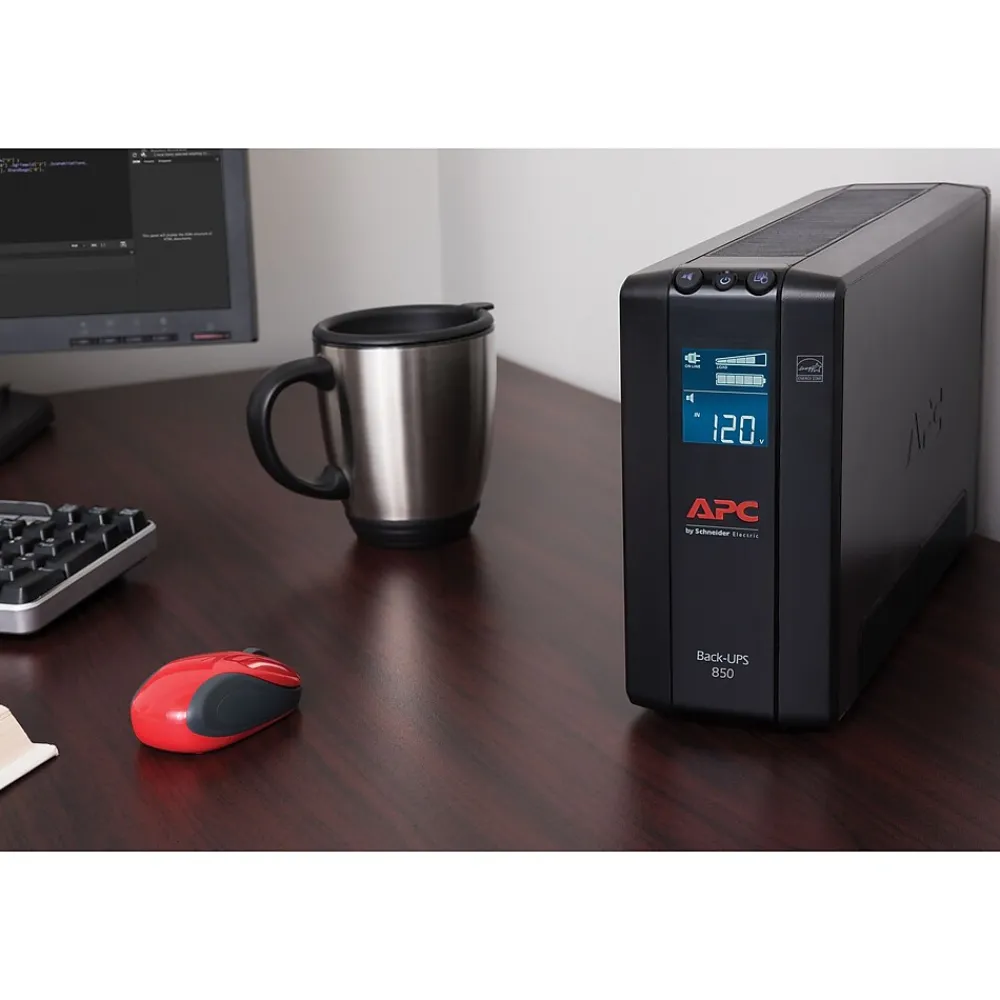APC Back-UPS Pro Compact Tower 850VA LCD Screen 8 Outlet (BX850M)