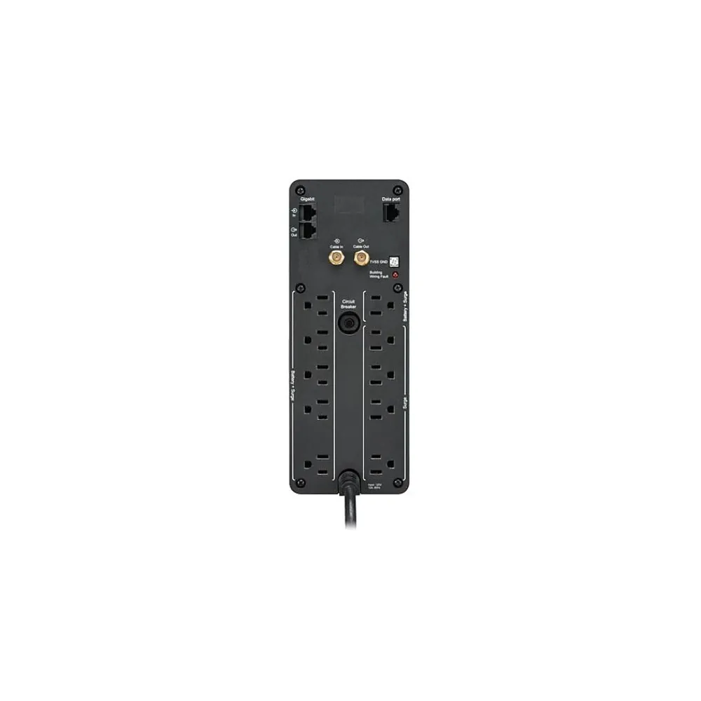 APC Series 1350VA Battery Backup UPS, 10-Outlets, Black (BR1350MS)
