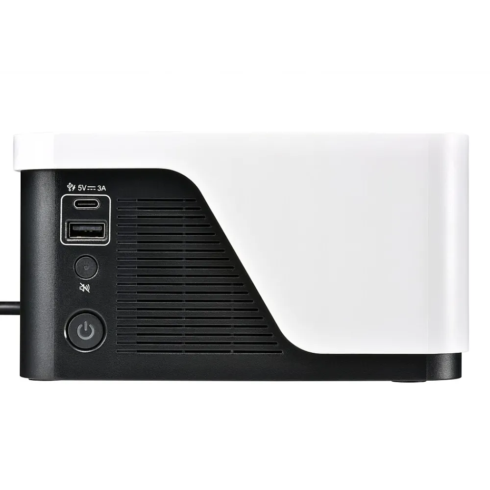 APC UPS Battery Backup & Surge Protector, 500VA UPS with 4 Backup Battery Outlets, USB Type-C, White (BE500G3)
