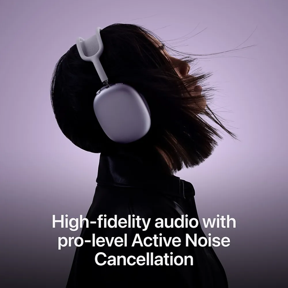 AirPods Max Wireless Active Noise Canceling Over-Ear Headset, USB-C, Bluetooth, Purple (MWW83AM/A)<Apple
