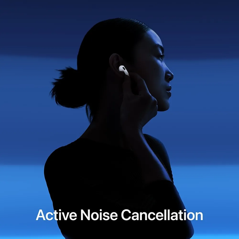 AirPods Noise-Canceling Earbuds with USB-C Charging Case, 4th Generation, Bluetooth, White (MXP93LL/A)<Apple Discount