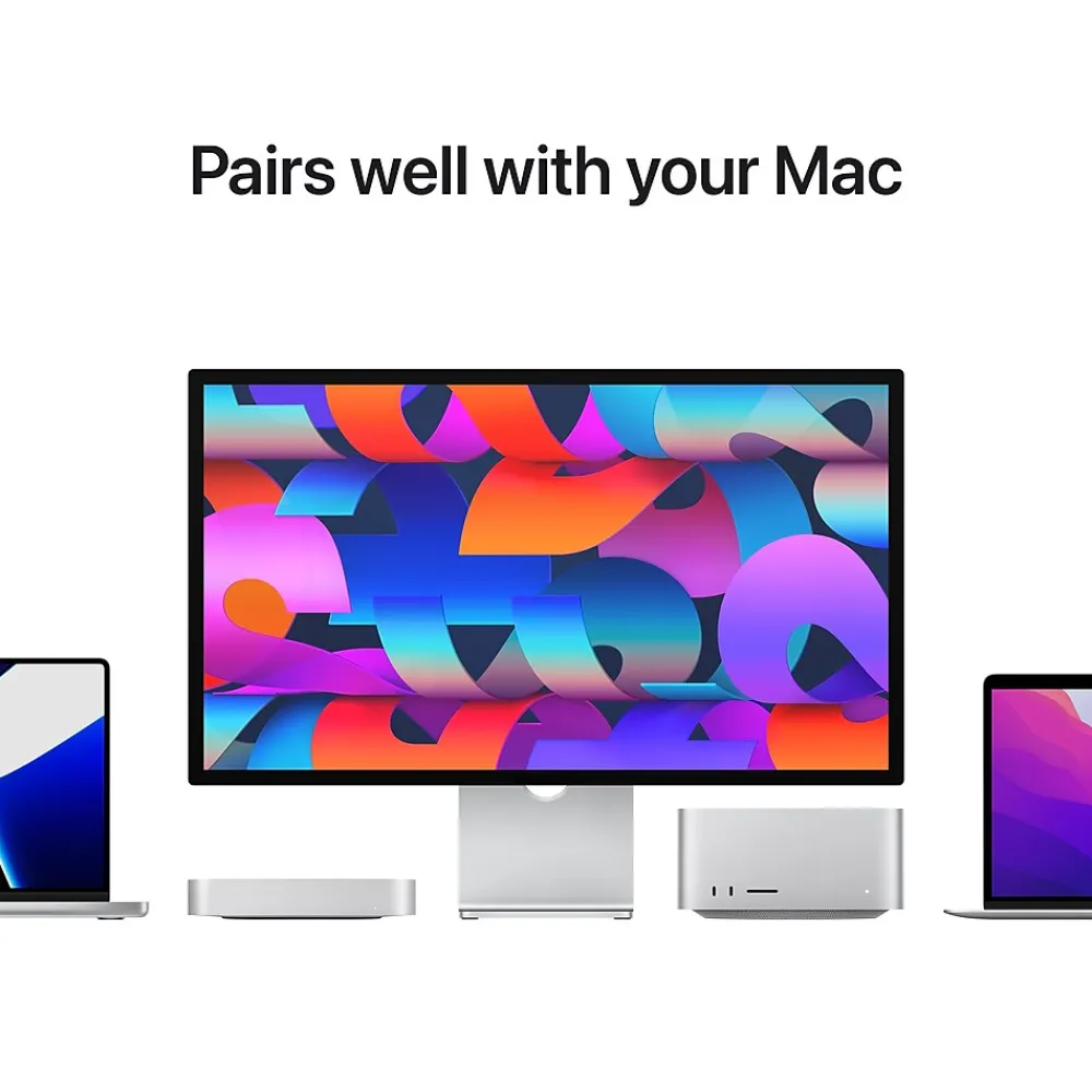 New Apple Studio Display 27" Standard Glass LCD Monitor with Tilt Adjustable Stand (MK0U3LL/A)