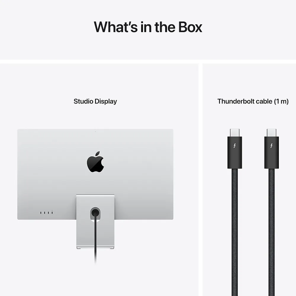 New Apple Studio Display 27" Standard Glass LCD Monitor with Tilt Adjustable Stand (MK0U3LL/A)