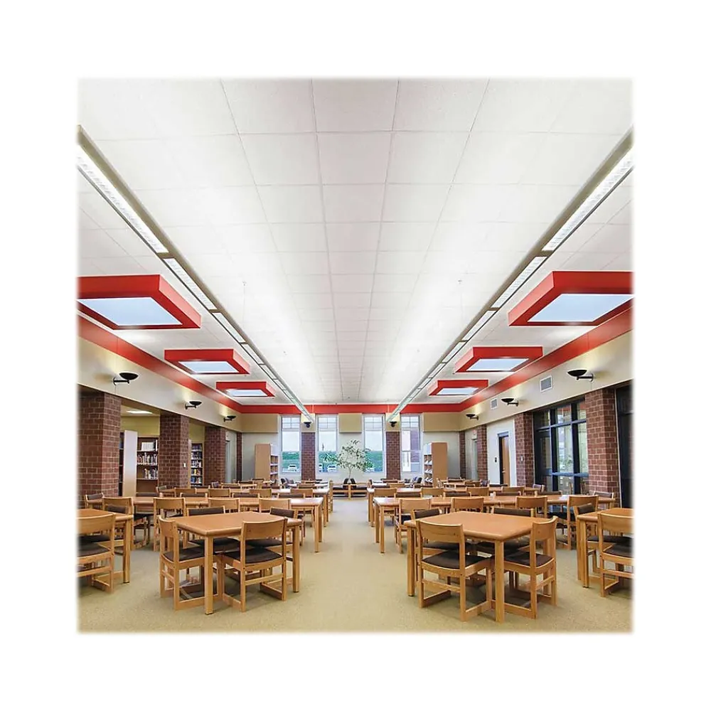 Armstrong FINE FISSURED Beveled Tegular Edge Ceiling Tile, 24" x 24", White, 16/Carton (BP1734)