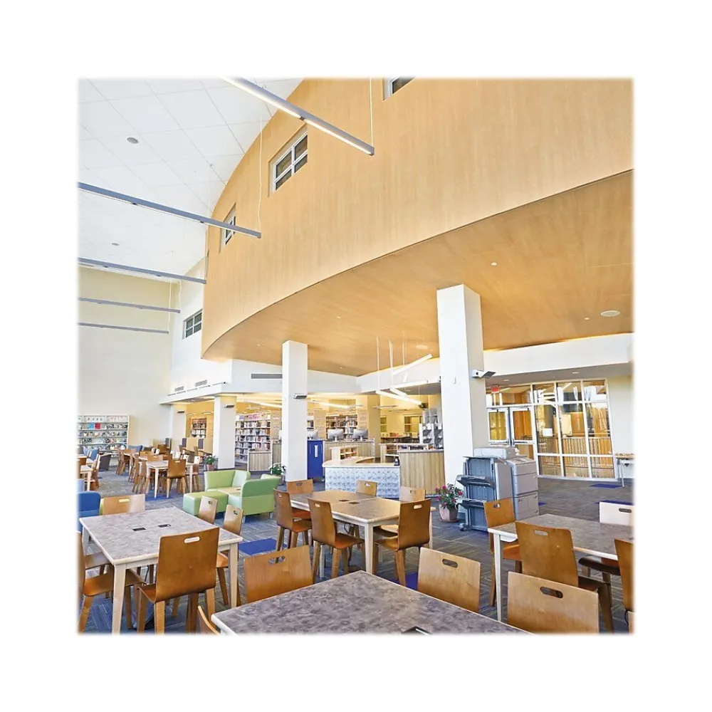 Armstrong FINE FISSURED High NRC Angled Tegular Edge Ceiling Tile, 24" x 24", White, 10/Carton (BP1756B)