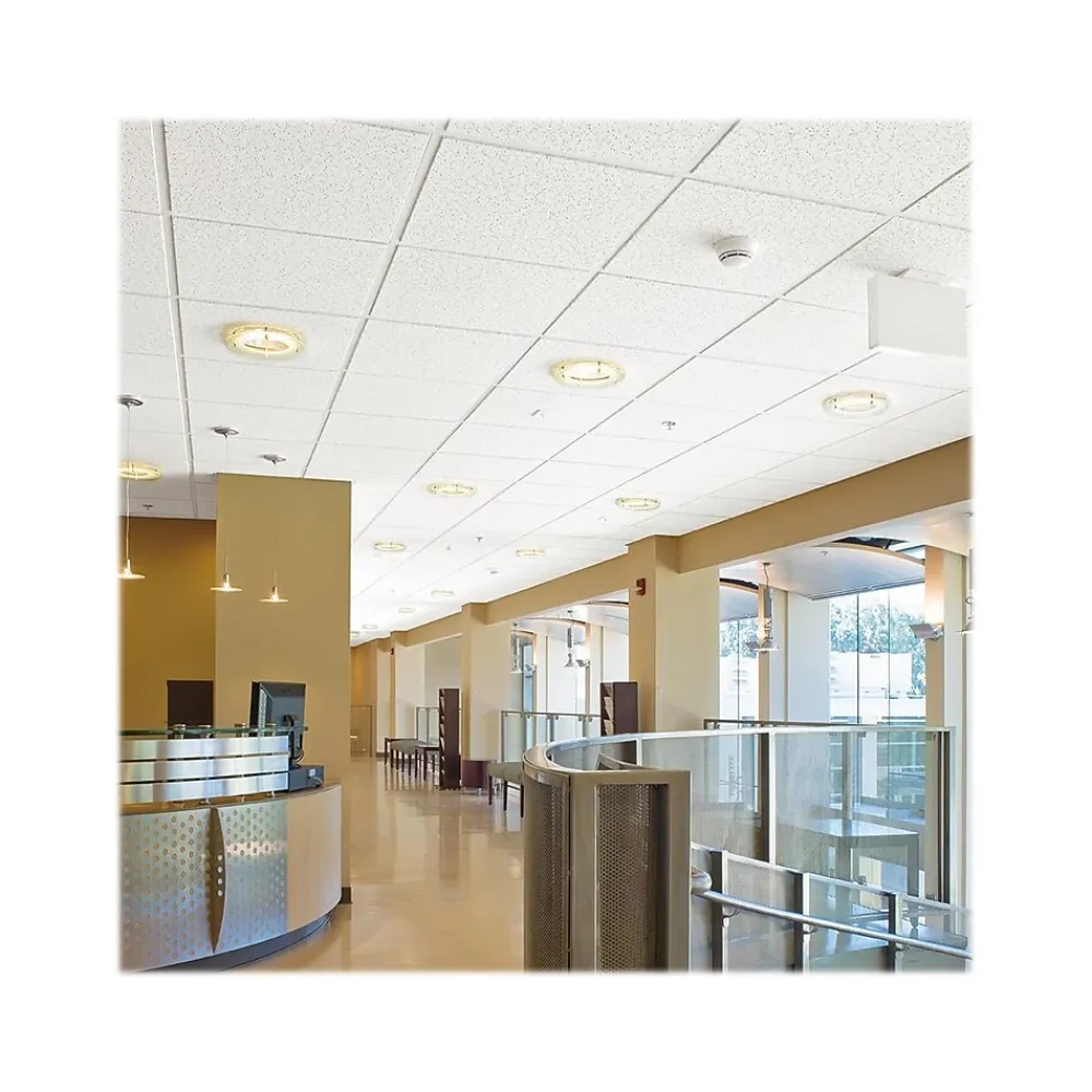 Armstrong FINE FISSURED Second Look I, Angled Tegular Edge Ceiling Tile 9/16, 24" x 48", White, 10/Carton (BP1766C)
