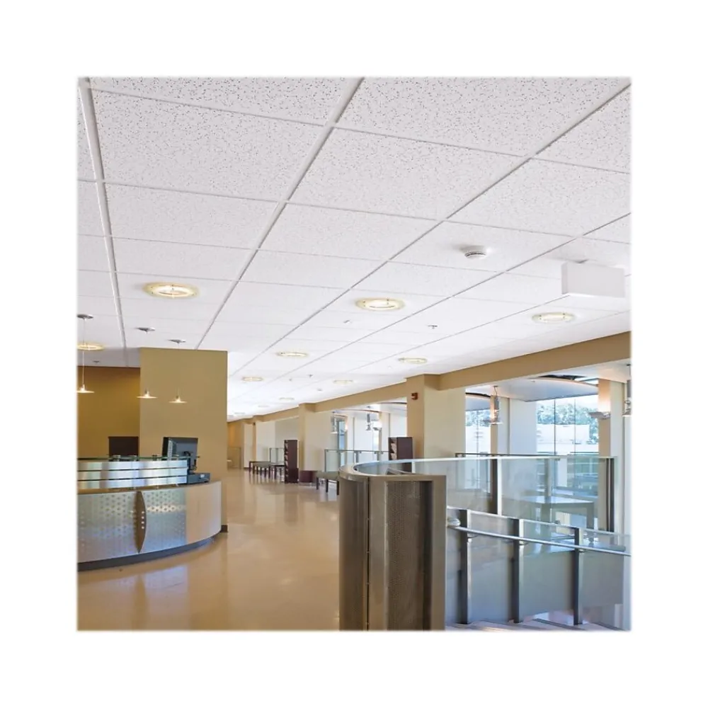 Armstrong FINE FISSURED Second Look I, Angled Tegular Edge Ceiling Tile 15/16, 24" x 48", White, 10/Carton (BP1761C)