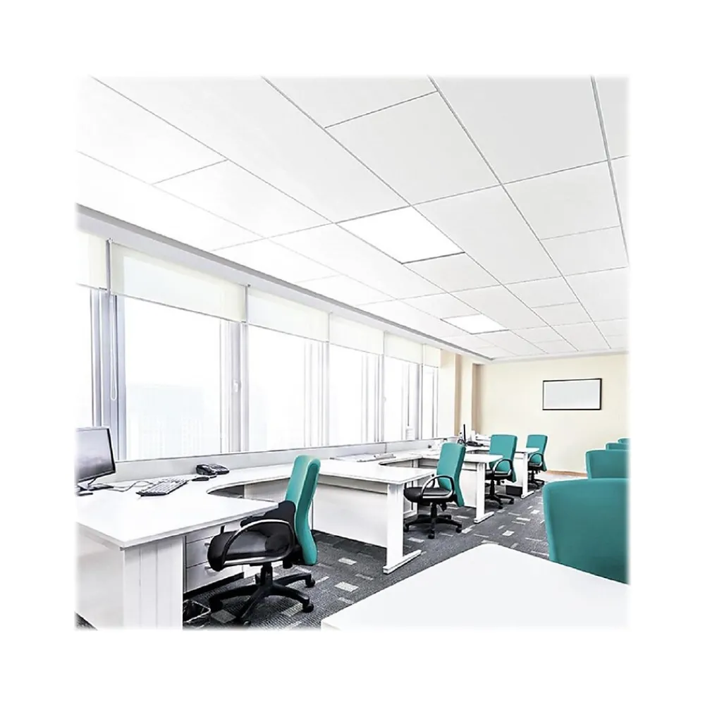 Armstrong LYRA Plant-Based Square Tegular Edge Ceiling Tile 15/16, 24" x 24", White, 12/Carton (BP8360EPB)