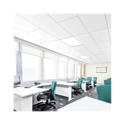Armstrong LYRA Plant-Based Square Lay-In Ceiling Tile, 24" x 24", White, 24/Carton (BP8372PB)