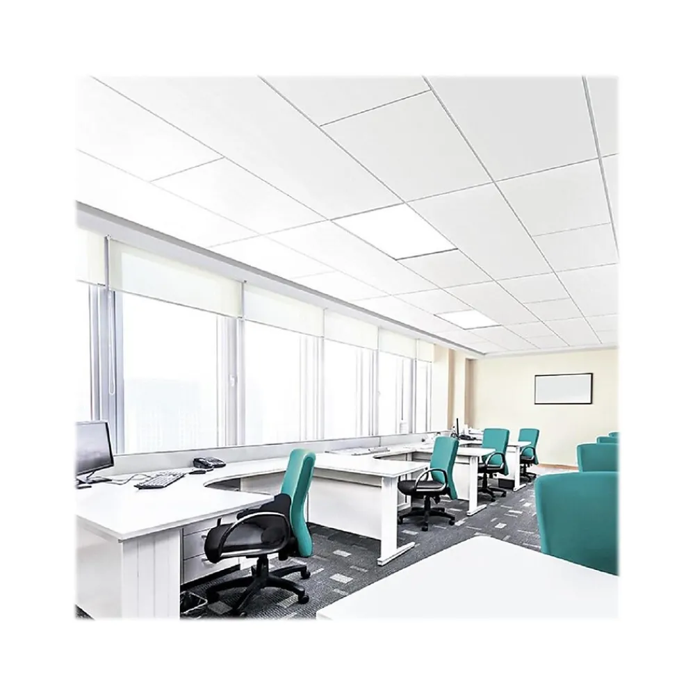 Armstrong LYRA Plant-Based Square Lay-In Ceiling Tile, 24" x 24", White, 24/Carton (BP8372PB)