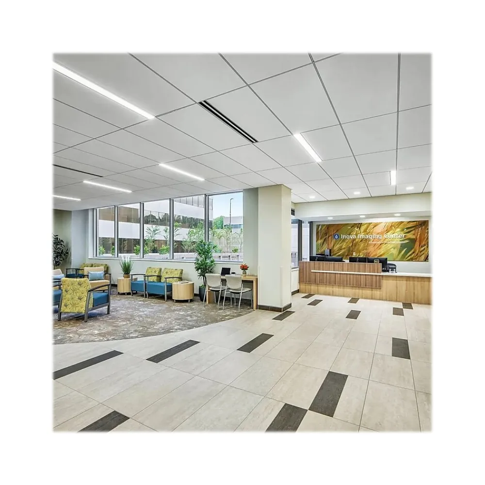 Armstrong OPTIMA Health Zone Square Tegular Edge Ceiling Tile 15/16, 24" x 48", White, Dozen (BP3215CPB)