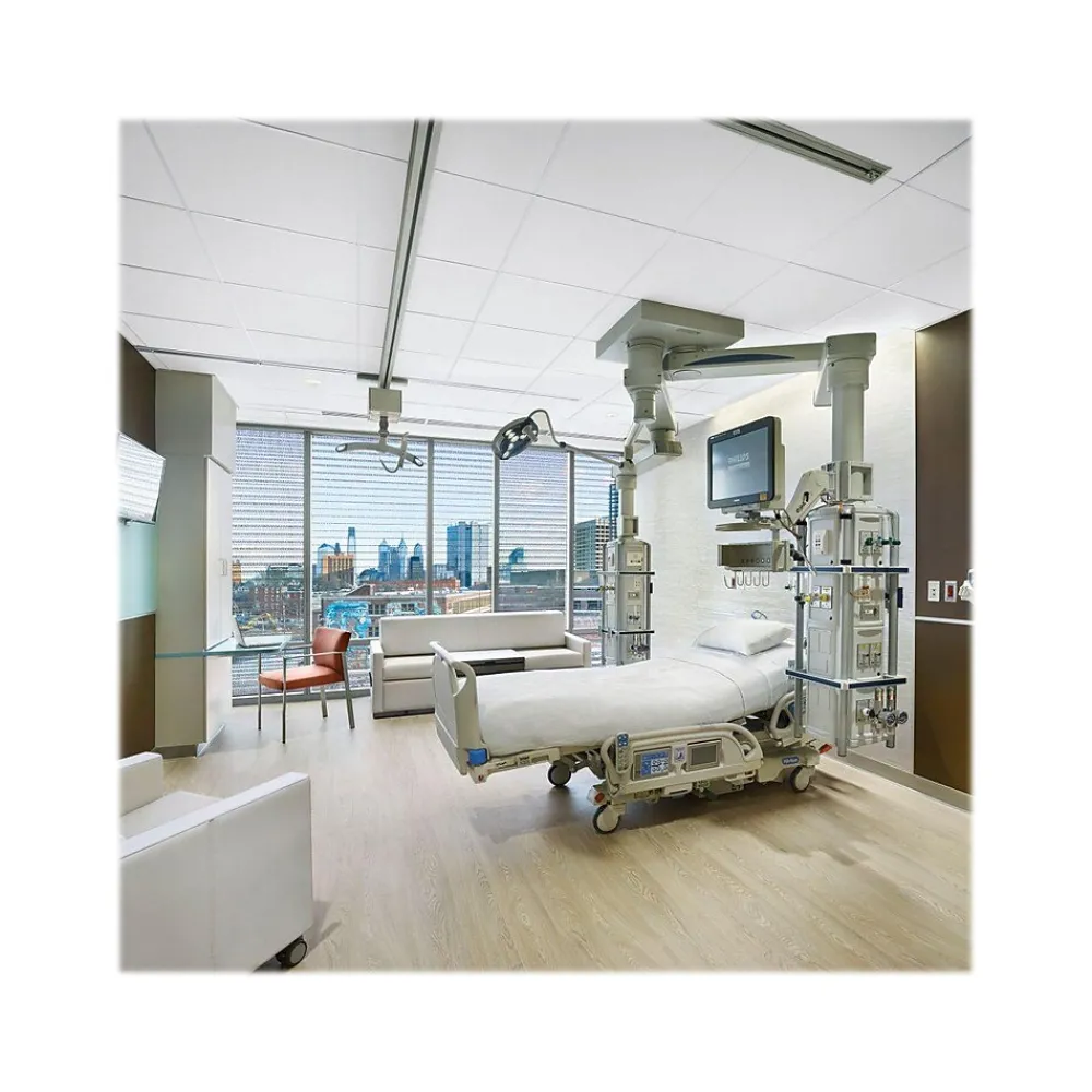 Armstrong ULTIMA Health Zone Beveled Tegular Edge Ceiling Tile, 24" x 24", White, 10/Carton (BP1447)
