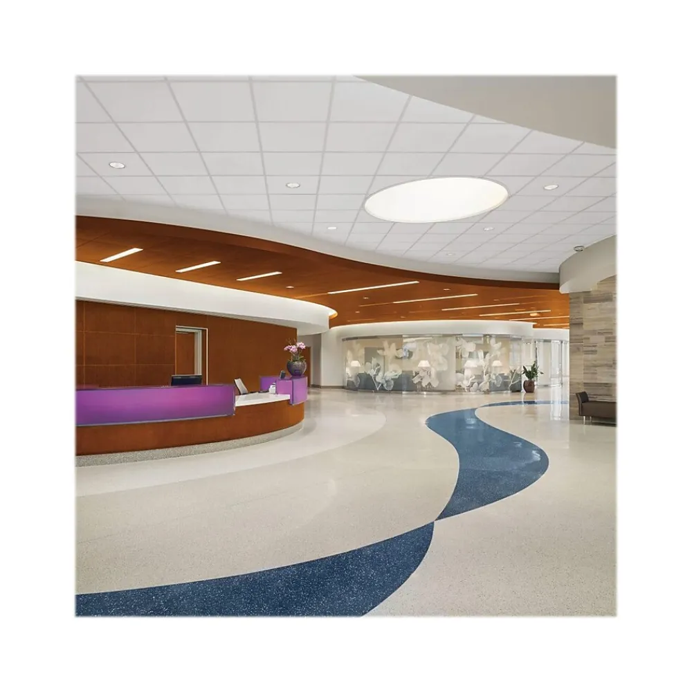 Armstrong ULTIMA Health Zone Lay-In Square Edge Ceiling Tile, 24" x 24", White, 12/Carton (BP1935A)