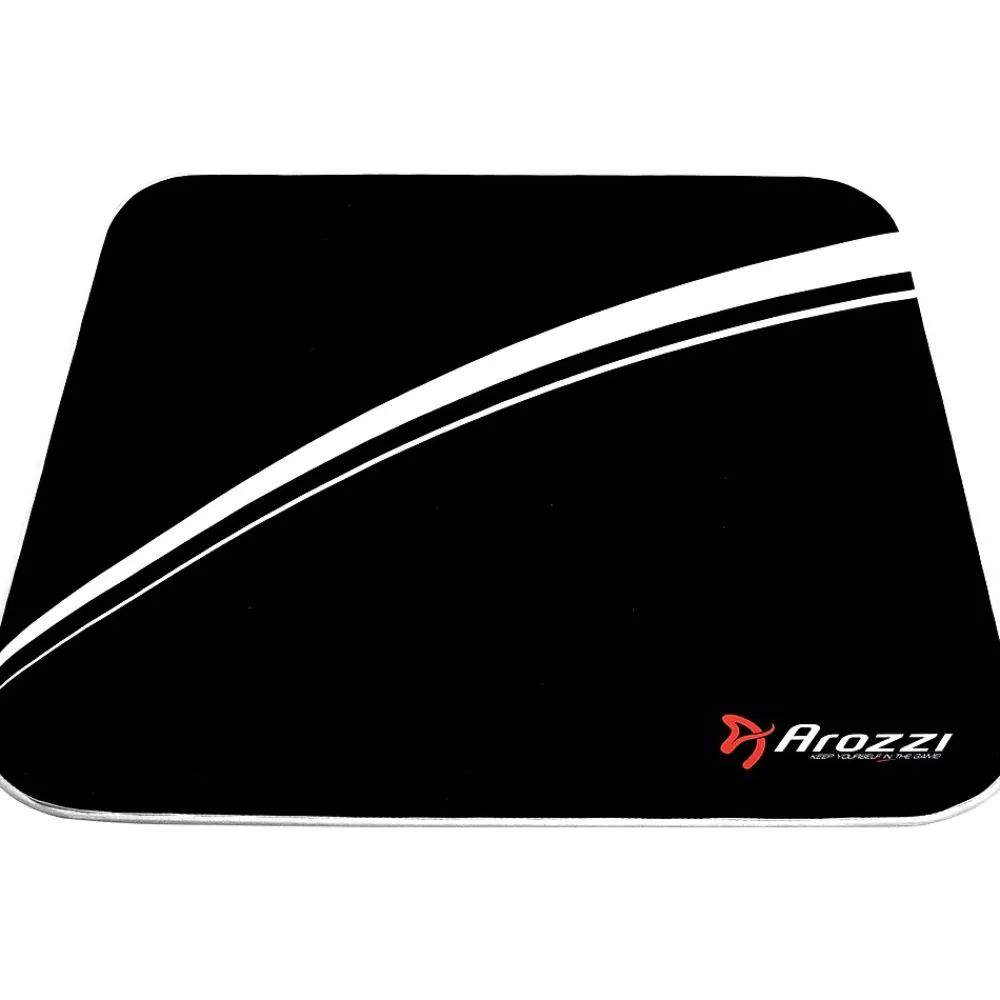 Chair Mats*Arozzi Chair Mat, 45.7" x 45.7", Low-Pile, Black/White (-FLOORMAT-WT)