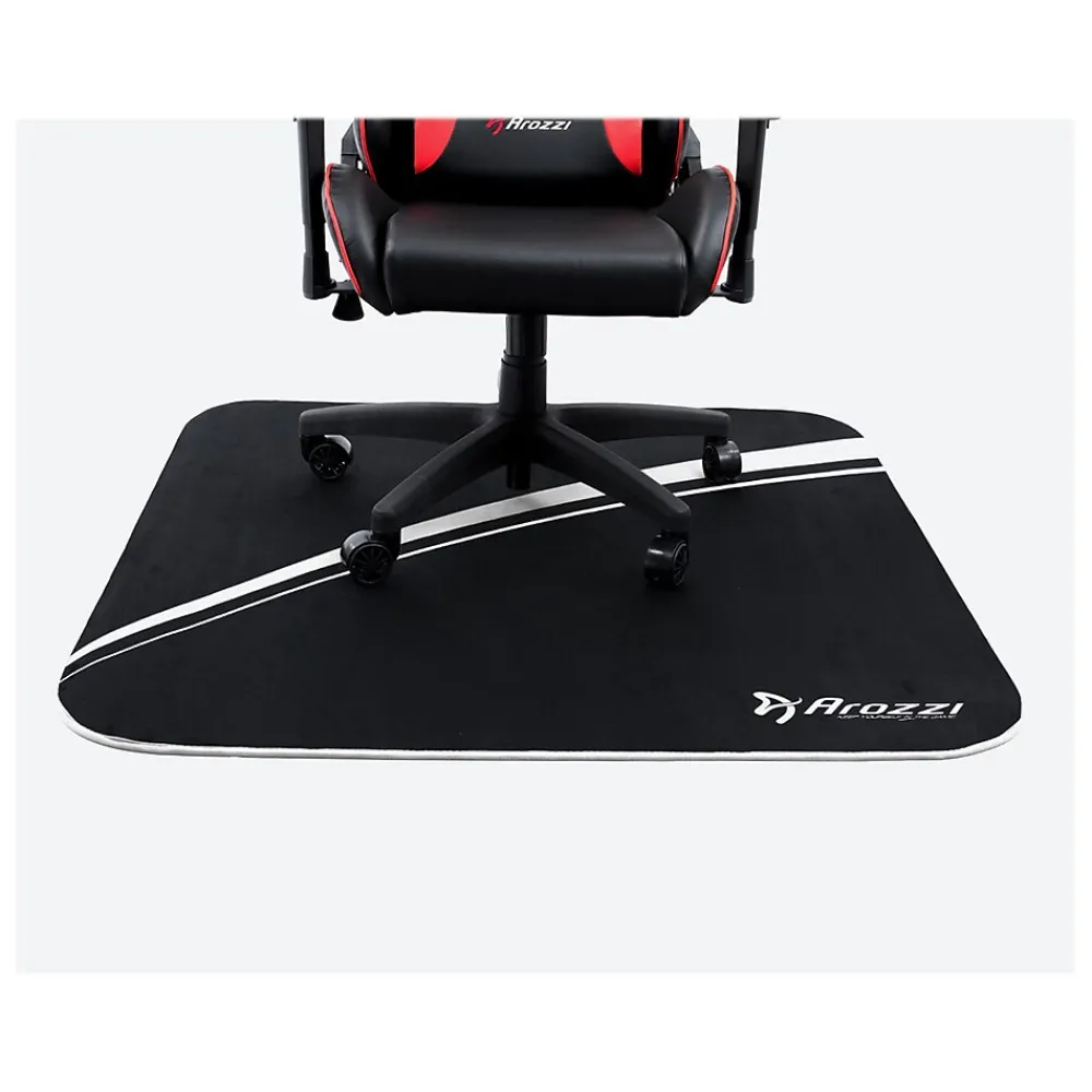 Chair Mats*Arozzi Chair Mat, 45.7" x 45.7", Low-Pile, Black/White (-FLOORMAT-WT)