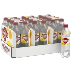 Arrowhead Sparkling Water, Lively Lemon, 16.9 oz. Bottles, 24/Carton (100953)
