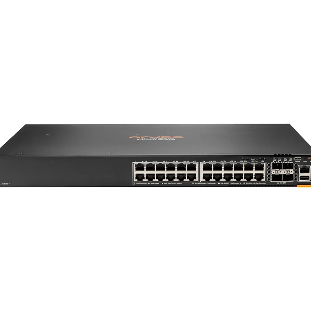 Clearance Aruba CX 6200F Series 24-Port Managed Switch, 128Gbps, Black (JL724A#ABA)