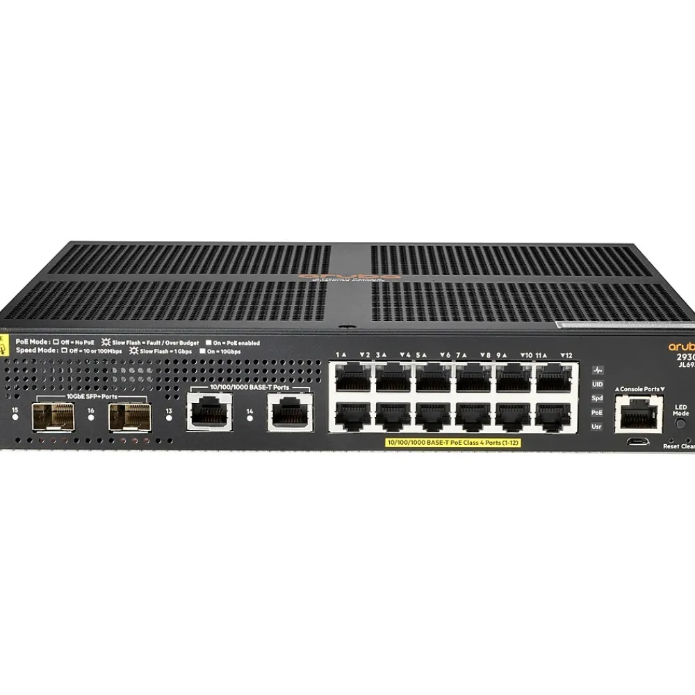 Best Aruba 2930F 16-Port Gigabit Ethernet Managed Switch, Black (JL693A#ABA)
