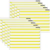 Dry Erase*Ashley Productions® Smart Poly® PosterMat Pals® Handwriting, 3/4" Ruling, Yellow, 13" x 9.5", Pack of 10 (ASH97012)