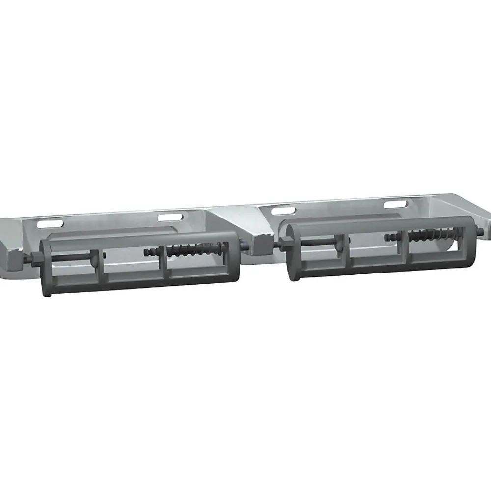 Bathroom Tissue Dispenser, Double Roll, Surface Mounted, Heavy-duty Cast Aluminum, 13"L x 4-3/4"W x 1-3/4"H<ASI Best
