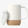 Ceramic Travel Mug with Cork Base, 12 oz., White (SM50W)<ASOBU Outlet