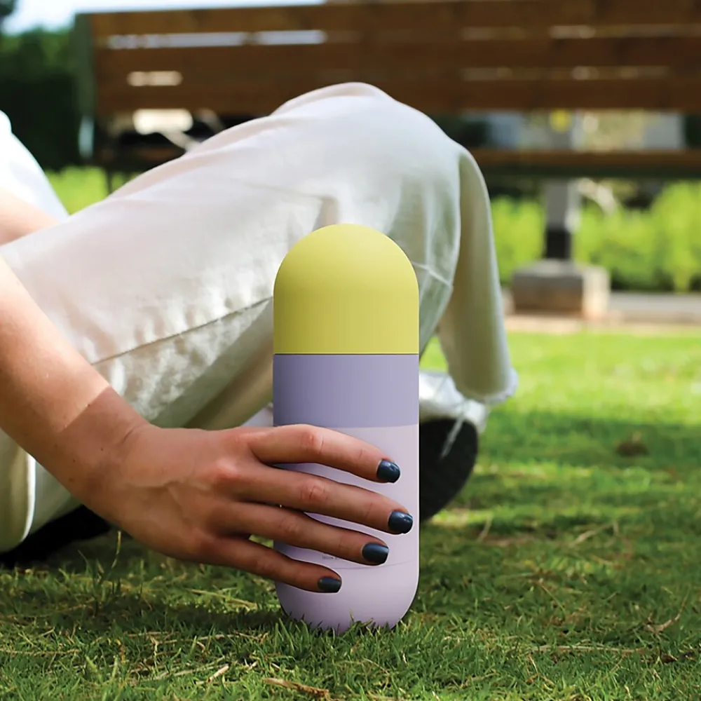 ASOBU Orb Stainless Steel Vacuum Insulated Water Bottle, 14 oz., Pastel Purple (ADNASBV30PP)