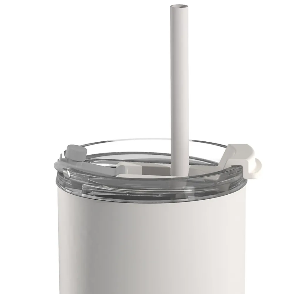 20-Ounce Aquilina Double-Wall-Insulated Stainless Steel Tumbler, White (NA-BF23W)<ASOBU Hot