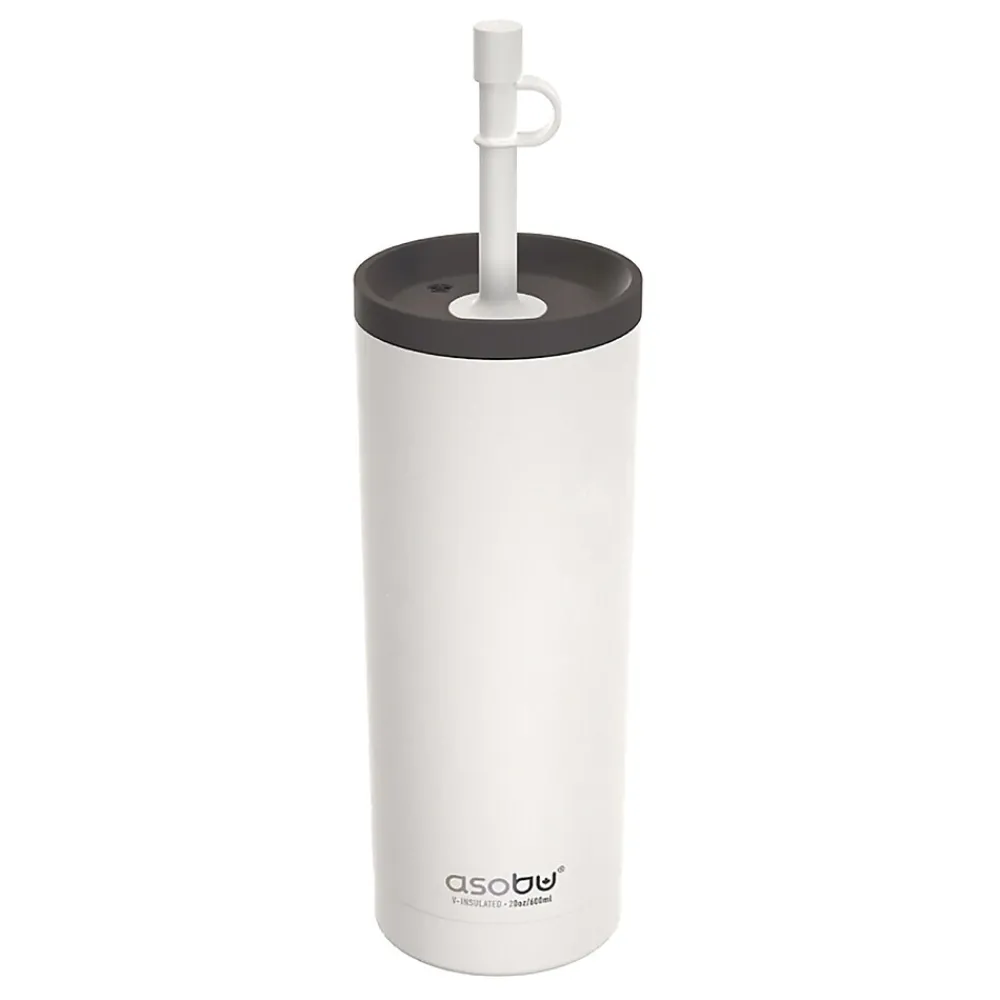 Super Sippy Insulated Coffee Tumbler, 20 oz., White (NA-ICT200)<ASOBU