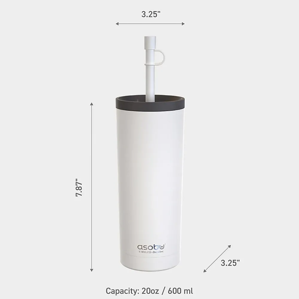 Super Sippy Insulated Coffee Tumbler, 20 oz., White (NA-ICT200)<ASOBU